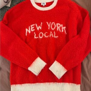 22NJBrand New York Local Red and White unisex sweater